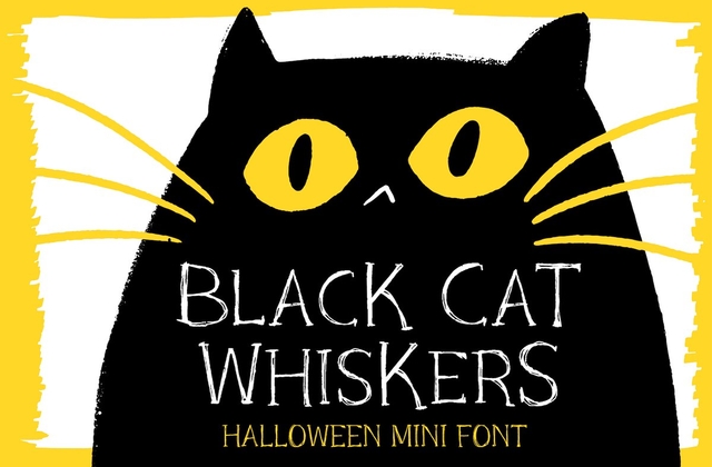 Ejemplo de fuente Black Cat Whiskers #1